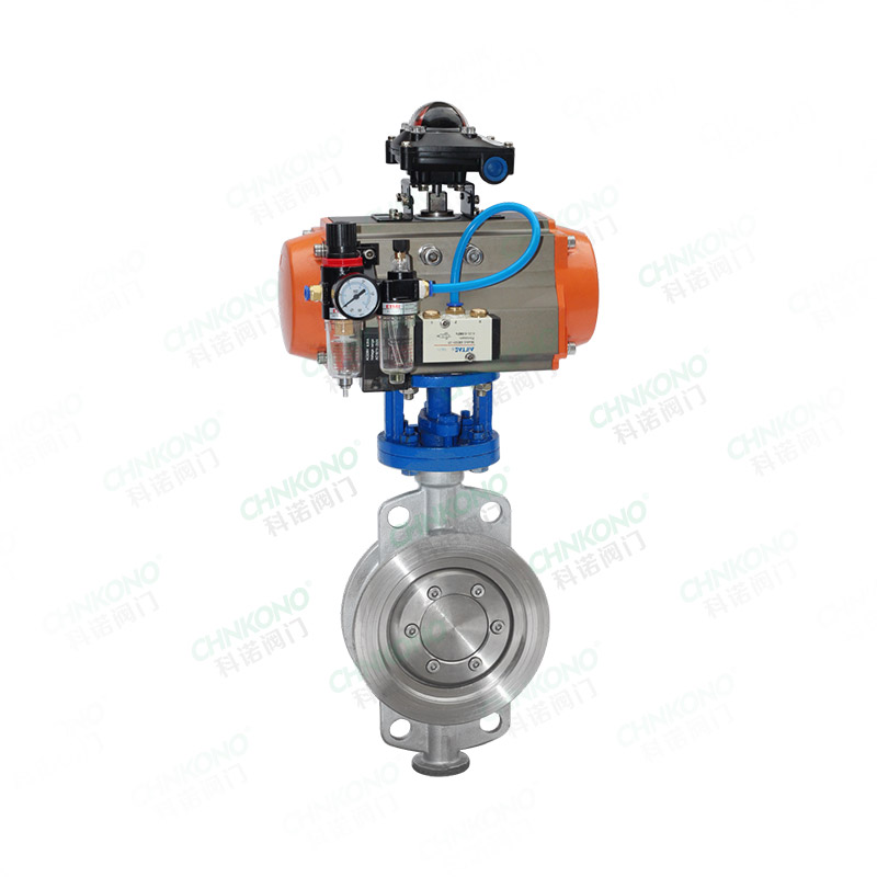 Pneumatic clamp butterfly valve