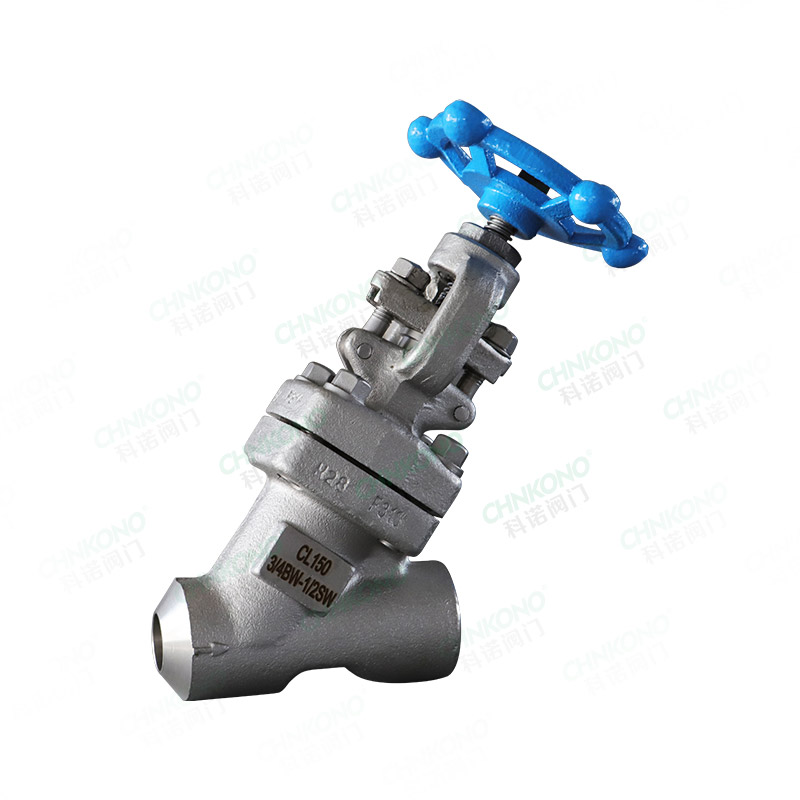 Forged steel Y-type shut-off valve