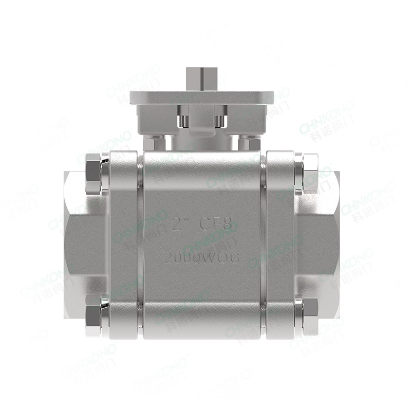 2000 High Platform Three Piece Internal Thread Ball Valve (PN110)