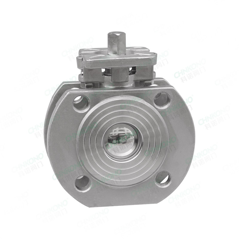 High platform thin ball valve