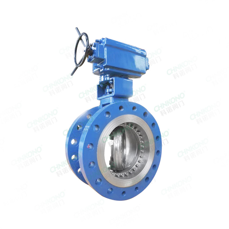 Worm wheel two-way butterfly valve