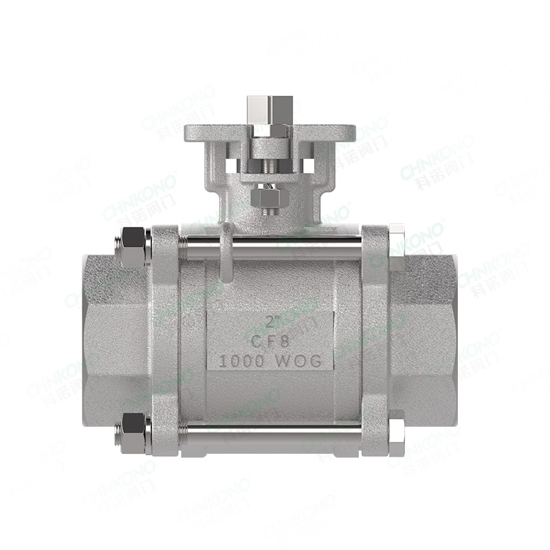 High platform three piece internal thread ball valve (PN16)